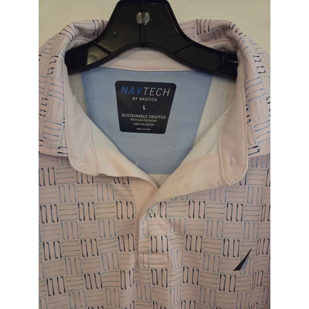 Nautica men's short sleeve polo-size large